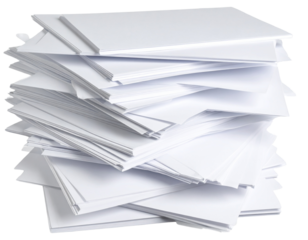  Randomly Arranged Pile of Documents and Sheets, Transparent Background PNG