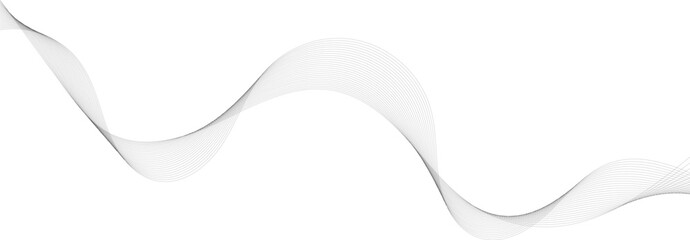 Abstract lines background isolated, twisted curve lines, undulate wave black wave banner template.
