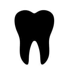 tooth icon vector on white background