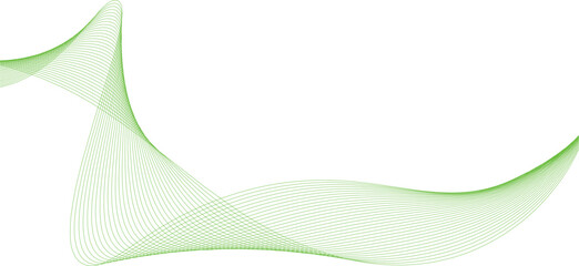 Abstract background, wavy abstract green lines in wave shape, data flow concept, white background wave shape, data flow concept, white background and green wave