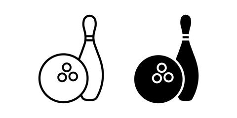  bowling icon white on background