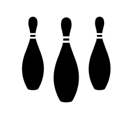 bowling stock vector icon white on background