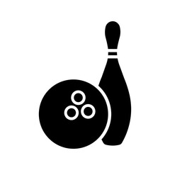  bowling icon white on background