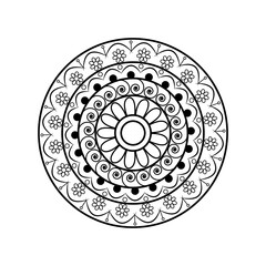 "Elegant Hand-Drawn Mandala Design | Intricate Floral and Geometric Pattern | Vector Line Art"

