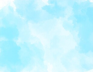 青　水彩　イラスト　背景　