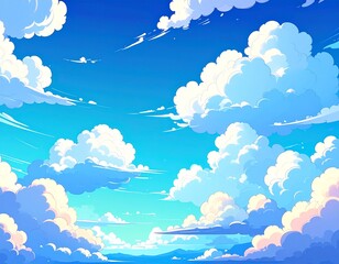 青空　夏　背景　雲