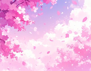 桜　背景　イラスト　ピンク　春