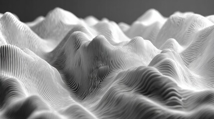 Stunning 3D Model of Majestic Mountain Range Capturing Natural Beauty and Rugged Terrain in Detail