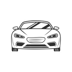 Fototapeta premium Sport car front outline. Automotive industry, transport illustration. Vehicle design