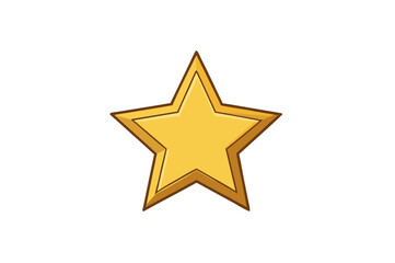 Obraz premium A glossy, isolated 3D golden star icon, a symbol of success and quality, perfect for Christmas, holiday, or award illustrations