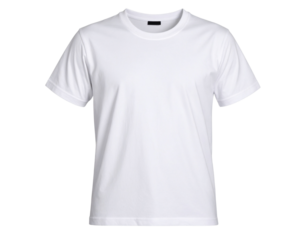  Klassisches Weißes T-Shirt Vorderansicht Isoliert auf Weißem Hintergrund PNG