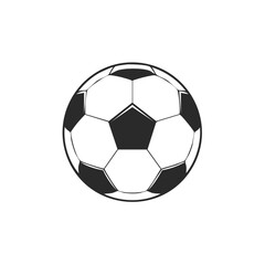 Fototapeta premium Classic monochrome soccer ball illustration for sports games and athletic competition