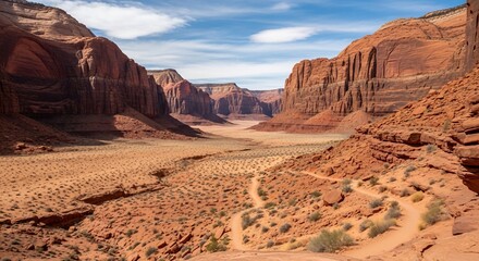 Fototapeta premium Monument Valley Vista: A Majestic View of the American Southwest Desert Landscape
