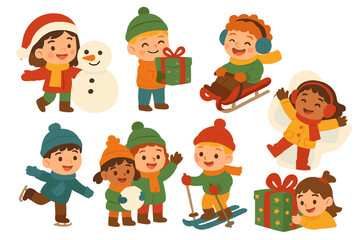 A girl sculpts a snowman, creates a snow angel, and plays with snowballs