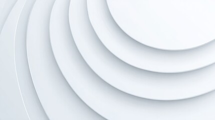 Elegant Minimalist Circular Layers on White Background Design