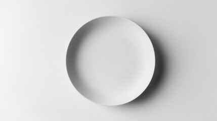Minimalist White Plate on Clean Surface for Contemporary Design