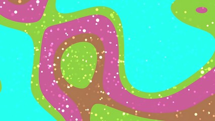 Desertcore Abstracts Liquid Particles Abstract topographic map illustration with organic shapes and colorful layers creating a modern design