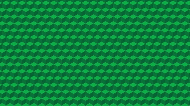 Green cube geometric pattern background animation for design and wallpaper abstract texture seamless vector