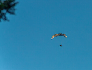 High paragliding flights in the sky