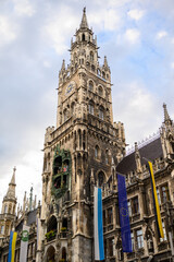 New Town Hall, Neues Rathaus, city government building on Marienplatz square in central Munich in Bavaria, Germany