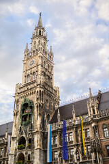 New Town Hall, Neues Rathaus, city government building on Marienplatz square in central Munich in Bavaria, Germany