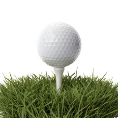 golf ball isolated on transparent white background