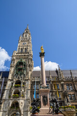 New Town Hall, Neues Rathaus, city government building on Marienplatz square in central Munich in Bavaria, Germany