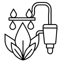 Drip Irrigation Kit line art vector