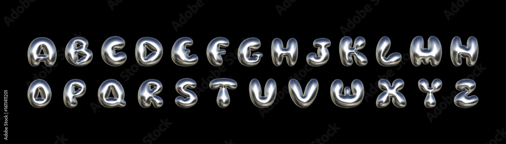 Poster bold metallic font is displayed with halftone effects, showcasing numbers and symbols such as questi
