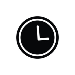 Time clock icon vector outline set illustration sign