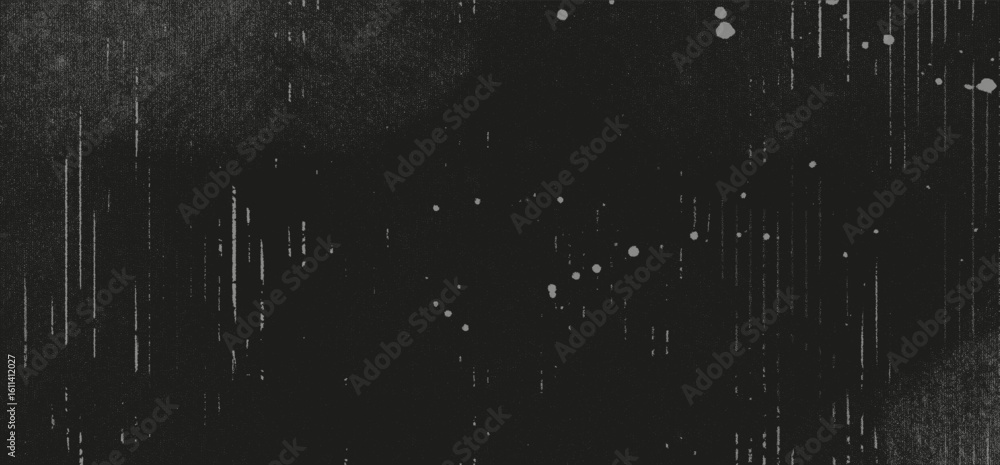 Poster background features a film filter effect with unique textures and soft variations in black and grey 