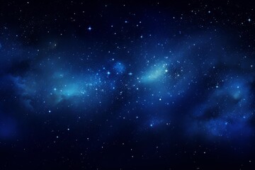 Naklejka premium Breathtaking view of a dark blue universe filled with twinkling stars and colorful nebulae