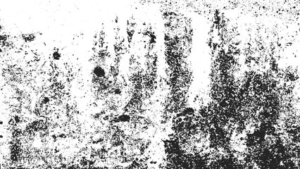 Grunge Black and White Texture Background, Abstract Distressed Vector Overlay, Vintage Noisy Texture for Design Use, Old Worn Paper Ink Texture Template