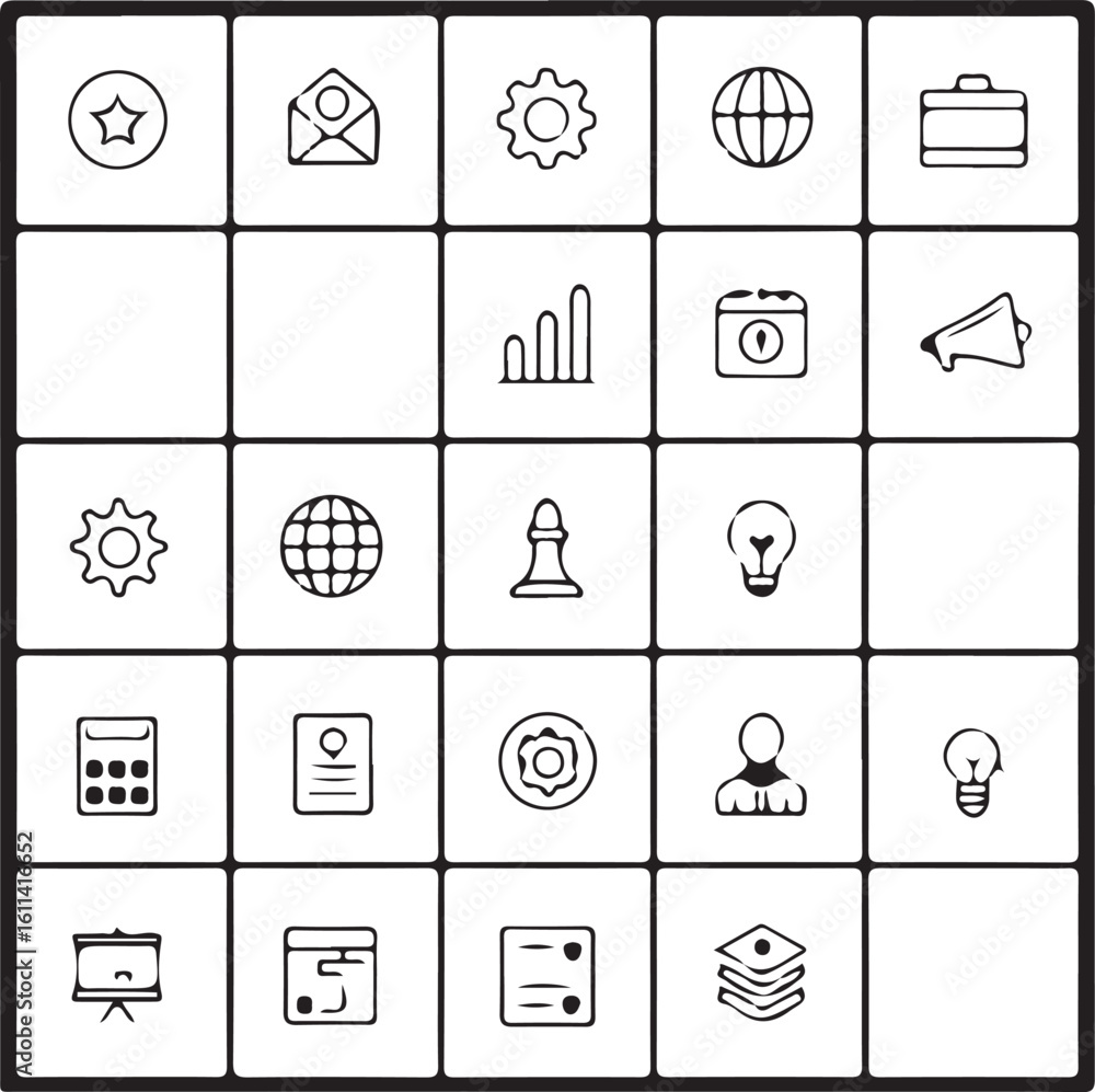 Poster abstract geometric shapes and lines forming a dynamic composition with a distinct silhouette effect