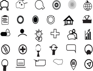  30 flat icons collection set  vector