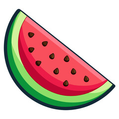 watermelon slice isolated on white