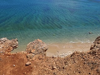 Abbröckelnde Küste an der Algarve