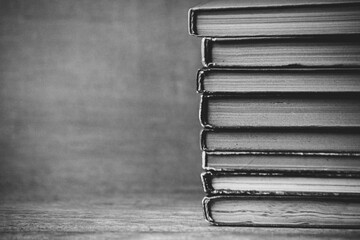 stack of old books