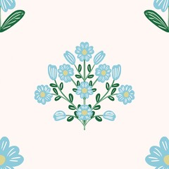 Seamless watercolour and unique floral pattern background for covers, notes, banner. Soft backgrounds colour. Watercolour art work. Flower stalk. Colourful flower. Summer Spring.