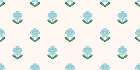 Seamless watercolour and unique floral pattern background for covers, notes, banner. Soft backgrounds colour. Watercolour art work. Flower stalk. Colourful flower. Summer Spring.