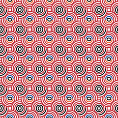 Seamless Round Pattern Vector – Circular Repeating Geometric Background Design