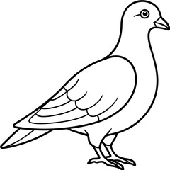 Dove line art vector