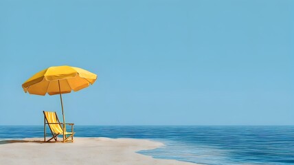 beach umbrella and chairs