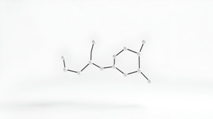 3D image of Omadacycline skeletal formula - molecular chemical structure of broad spectrum antibiotic isolated on white background