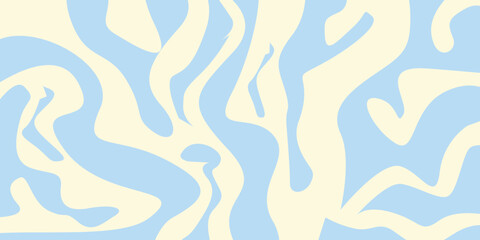 Background horizontal abstract with colorful waves Trendy vector illustration retro 60s, 70s style