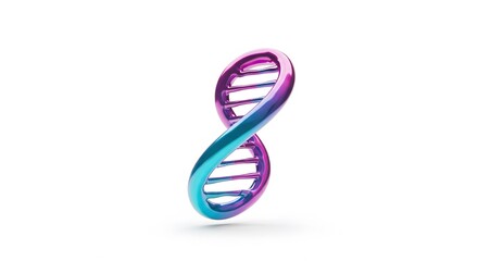 3D rendered depiction of a DNA strand, perfect for illustrating genetic concepts and scientific visualizations.