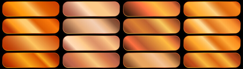 Orange gradients for Halloween banners, insects, posters background. orange metallic gradient.