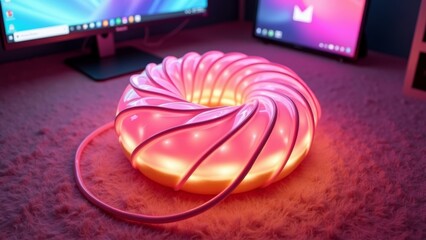 Neon light donut device