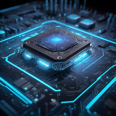 Fototapeta premium Artificial Intelligence Circuit Design