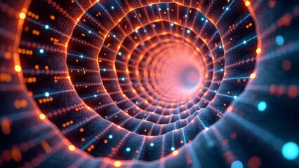Red blue light effect vortex scene